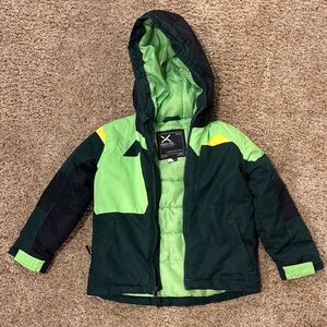 Arctix Kids Green and Yellow Puffer Jacket